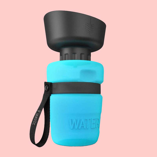 Blue BPA Free Foldable & Portable Dog Water Bottle for Travel